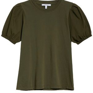 NEW! Derek Lam 10 Crosby. Eva puff sleeve top in Fatigue. XS
